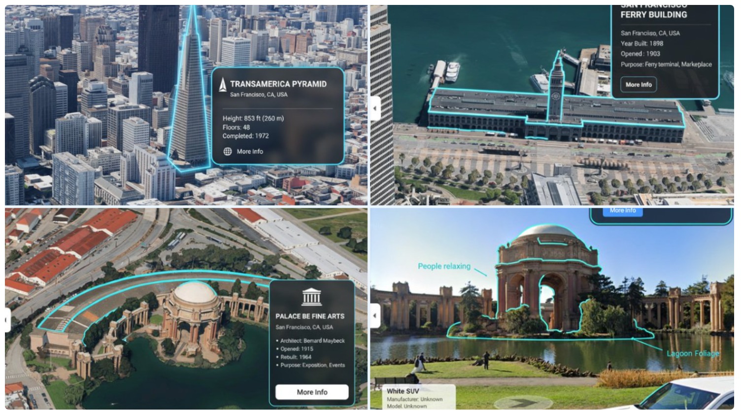 Prompt: you are a location-based AR experience generator. highlight [point of interest] in this image and annotate relevant information about it.